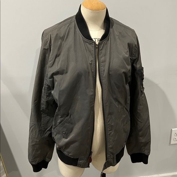 Wallace and Barnes Gray Bomber Jacket - Picture 2 of 6